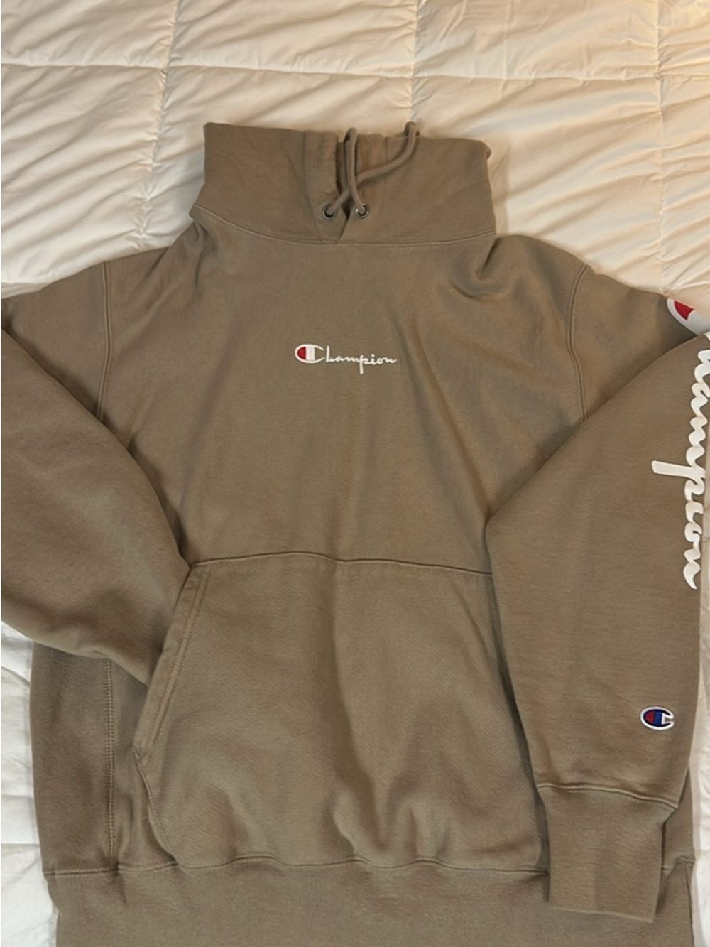 Champion Beige Pullover Hoodie